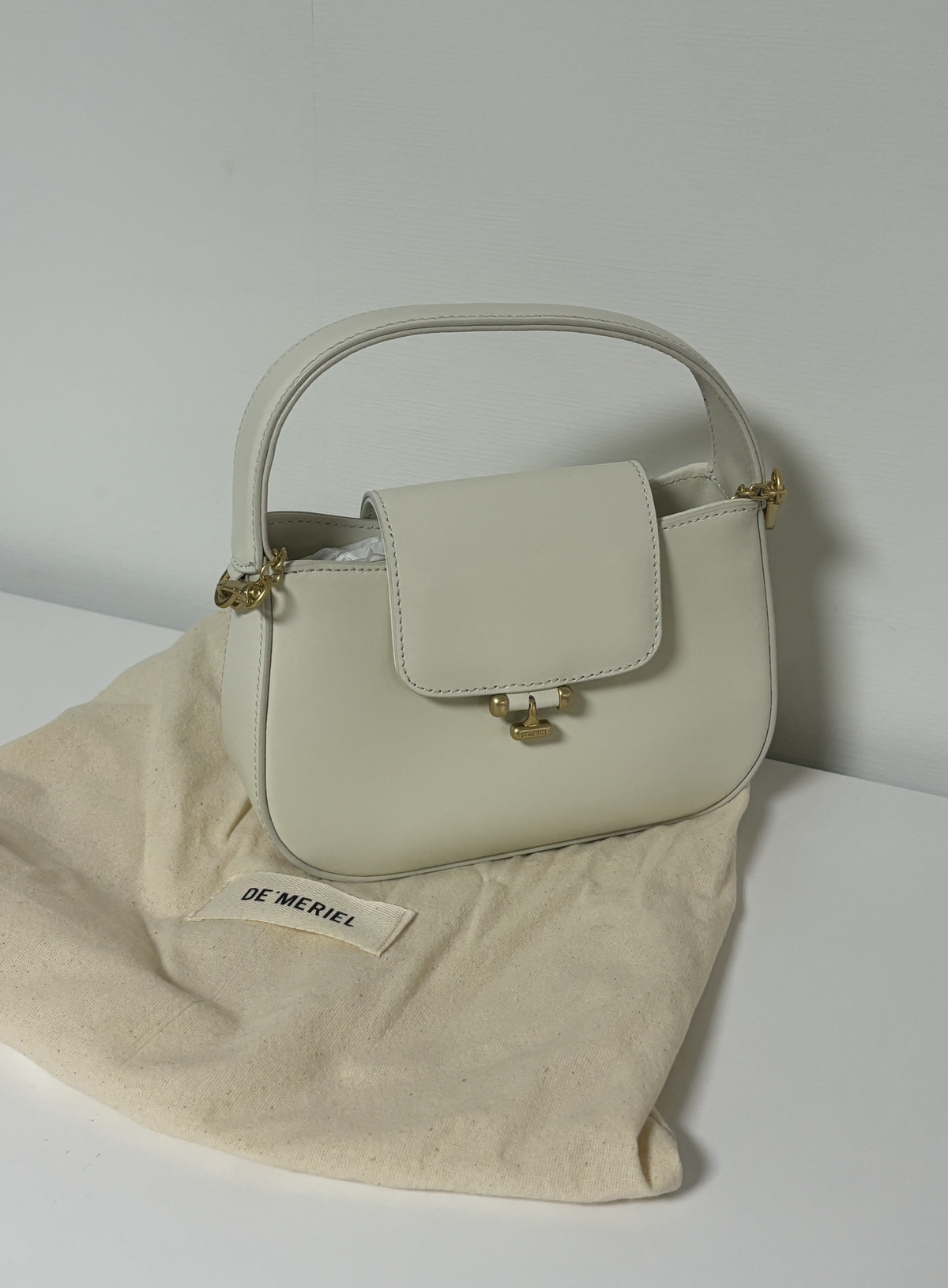 드메리엘 틸다 미니 Tilda Flap Bag Mini Cream